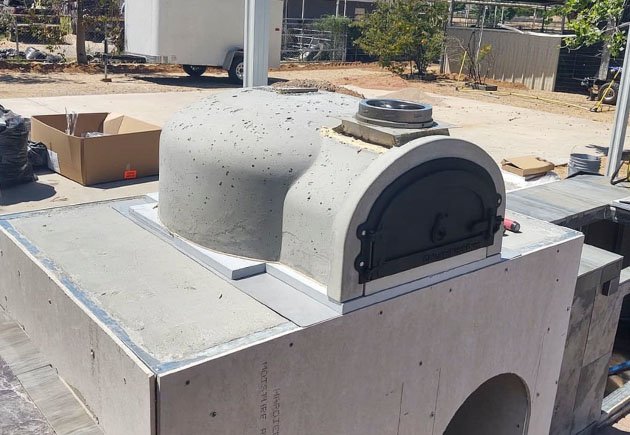 pizza oven - outdoor kitchen installation
