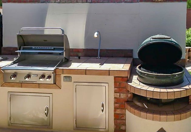 smoker - outdoor kitchen installation
